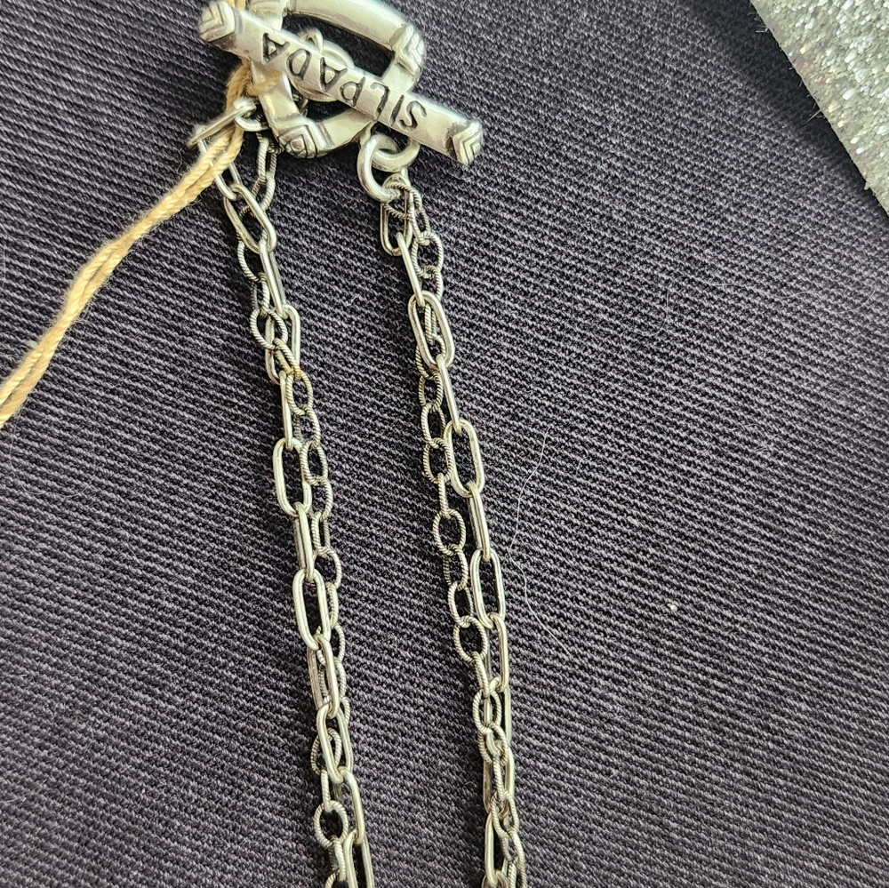 Silpada Pearl Drop double chain necklace